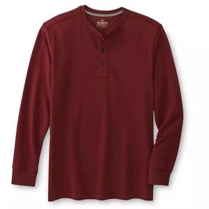 Men's Long Sleeve  Sueded Henley